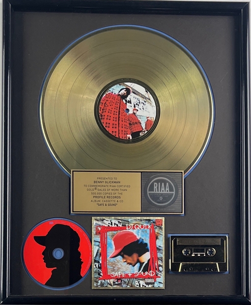 Benny Glickmans RIAA Record for 500,000+ Sales of DJ Quiks "Safe & Sound" 