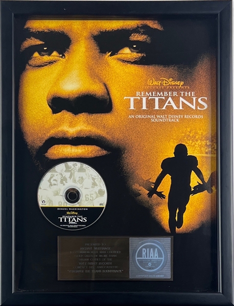 Remember the Titans Soundtrack RIAA Award Presented to Michael Whitenack