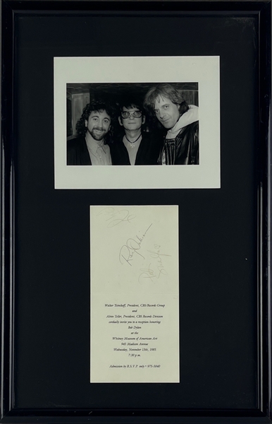 Billy Joel, Roy Orbison, & Patti Scialfa Signed Invitation in Framed Display (Beckett/BAS LOA)