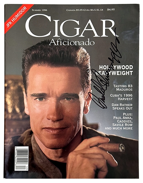 Arnold Schwarzenegger Signed 1996 Cigar Aficionado Magazine (Third Party Guarantee)