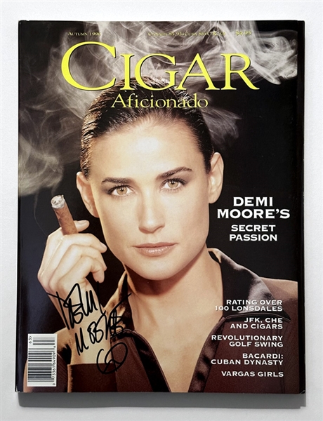 Demi Moore Signed IN-PERSON 1996 Cigar Aficionado Magazine (Third Party Guarantee)
