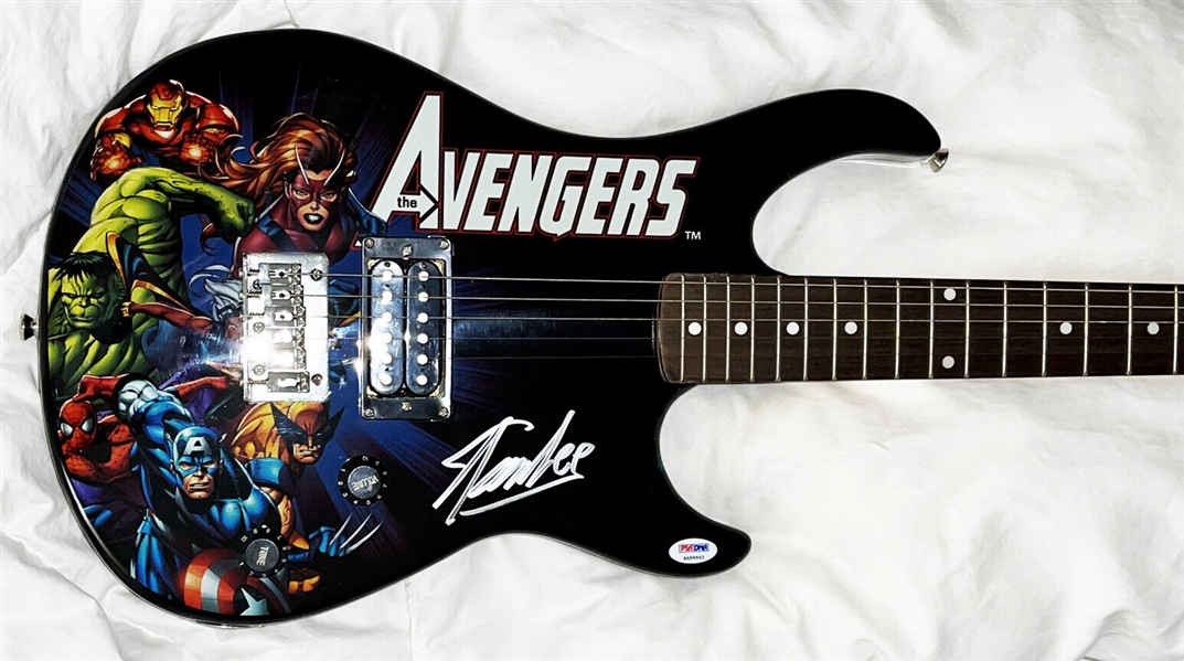 Stan Lee IN-PERSON Signed Peavy Custom LTD Edition AVENGERS Guitar! (PSA/DNA)