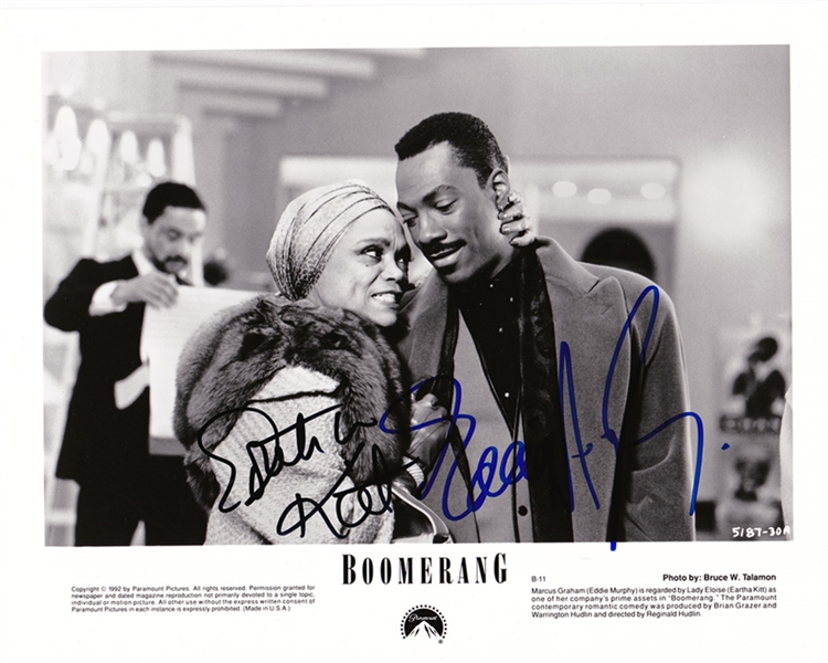 Eddie Murphy & Eartha Kitt in-Person Signed "Boomerang" 8x10 Photo (Third Party Guaranteed)
