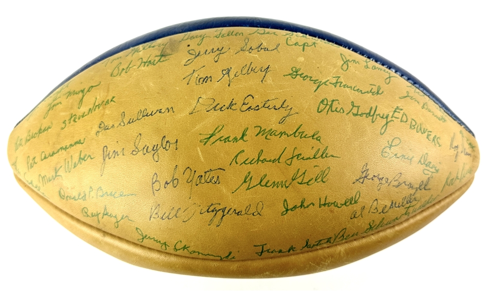 1959 Syracuse Orangemen (National Champs) Team Signed Football w/Ernie Davis (34 Sigs)(Beckett/BAS LOA)
