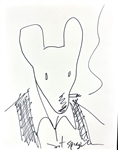 Art Spiegelman Hand Drawn & Signed "Maus" Sketch on 11" x 14" Board (Beckett/BAS)