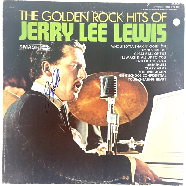 Jerry Lee Lewis Signed "The Golden Rock Hits" Album (JSA AHL) (Third Party Guarantee) 