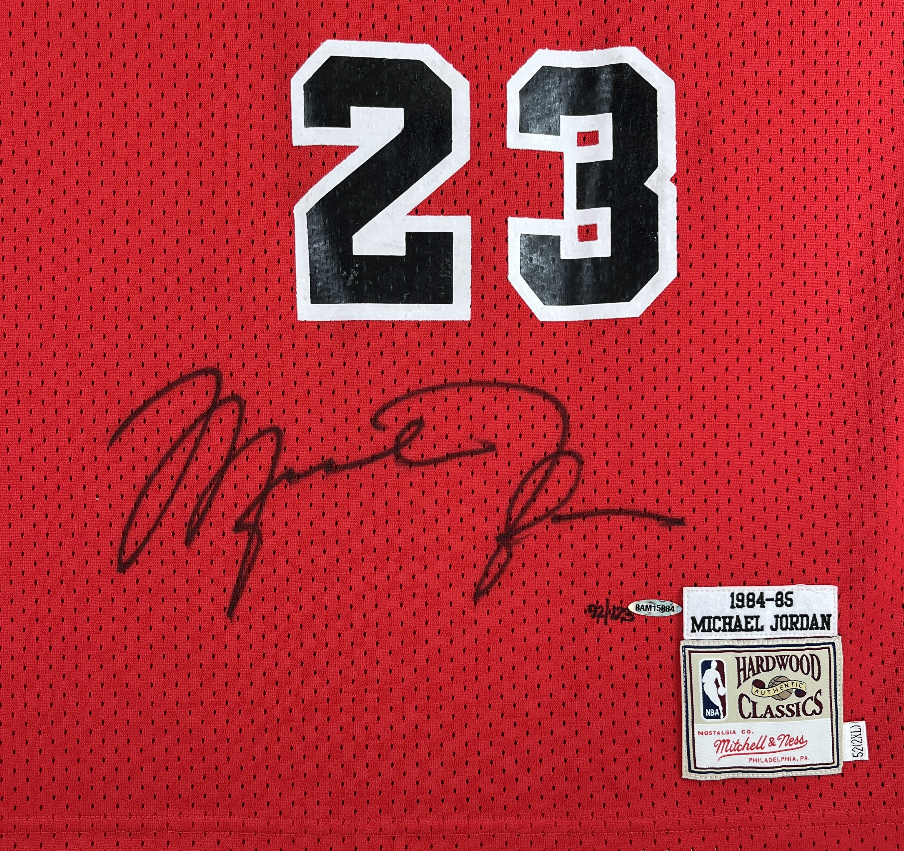 Michael Jordan Signed 1984-85 Mitchell & Ness Rookie Throwback Jersey  40/223 UDA