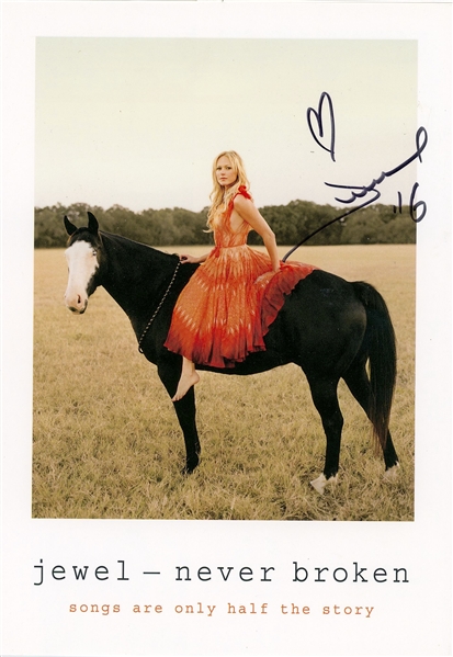 Jewel Signed “Never Broken” Book Cover (Third Party Guaranteed) 