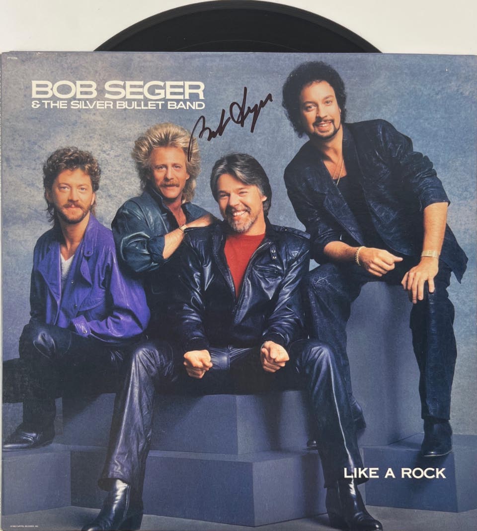 Lot Detail - Bob Seger Signed “Like a Rock” Album Cover w/ Vinyl ...