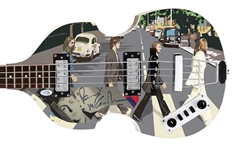 Beatles: Paul McCartney Signed Hofner Bass 1/1 Abbey Road Art Guitar (ACOA) 
