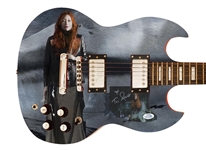 Tori Amos Signed Custom Photo Graphic Guitar (ACOA)