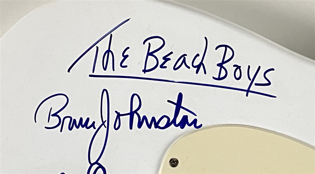 Beach Boys Group Signed Fender Squier Bullet Guitar (5 Sigs) (Beckett/BAS)