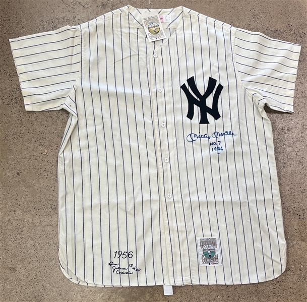 Mickey Mantle Signed & Inscribed LTD ED. Jersey From Greer Johnson Collection (JSA & PSA LOAs)