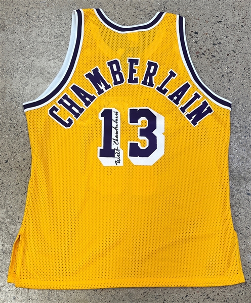 Lot Detail - Wilt Chamberlain Signed Lakers Jersey (JSA & PSA LOA)