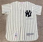 Joe DiMaggio Signed Ltd. Ed. Mitchell & Ness NY Yankees Jersey (PSA & JSA LOA)(Notarized LOA/Photo)