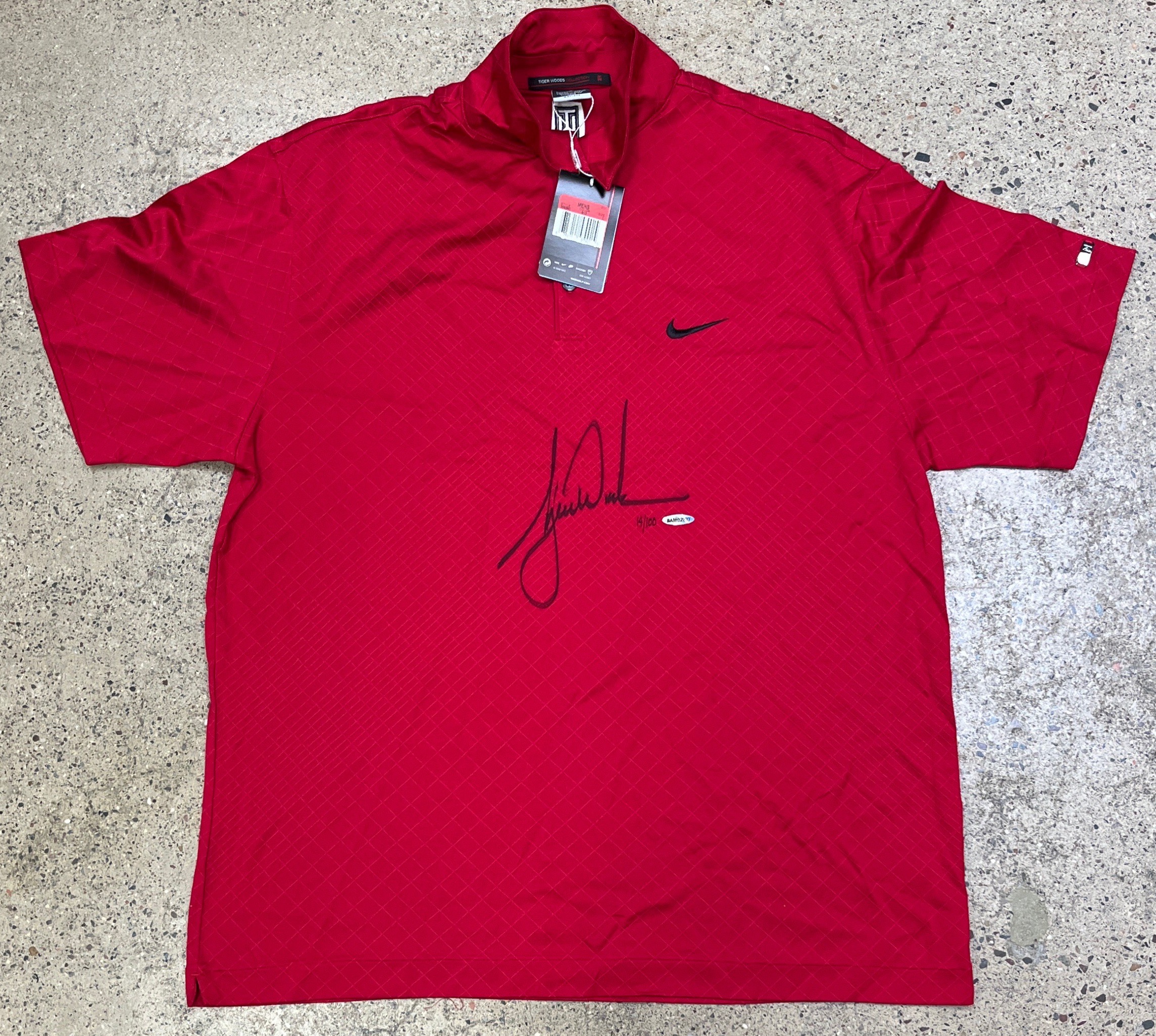 Lot Detail - Tiger Woods Signed Ltd. Ed. 2010 Masters Sunday Red Polo (UDA)