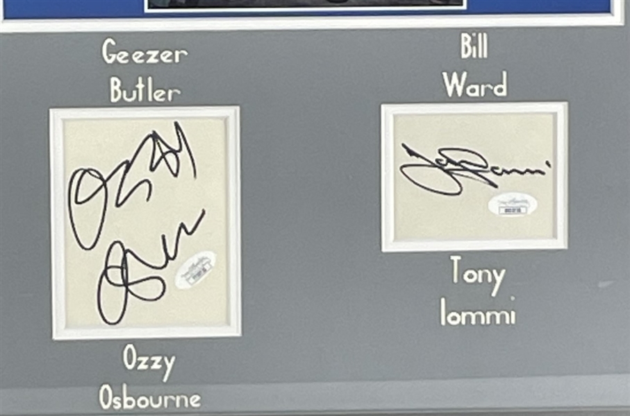 BLACK SABBATH: Custom Matted Display Signed by Osbourne, Iommi, Ward & Butler (Beckett/BAS and JSA)