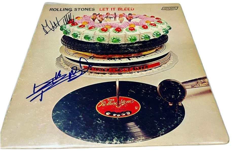 Rolling Stones: Jagger & Richards Dual-Signed “Let it Bleed” Album Record (2 Sigs) (Beckett/BAS Authentication)