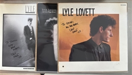 Lyle Lovett Lot of Three Signed Albums (Third Party Guaranteed)