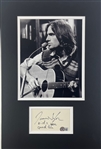 James Taylor Signed & Inscribed Index Card in Custom Matted Display (Beckett/BAS)