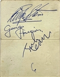 The Beatles Complete Autograph Lot w/ 3.5 x 4.5 Award Show Placeholder & CD Insert (Tracks Ltd. LOA)(Beckett LOA)
