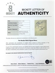 The Beatles Complete Autograph Lot w/ 3.5 x 4.5 Award Show Placeholder & CD Insert (Tracks Ltd. LOA)(Beckett LOA)