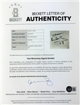 The Beatles Complete Autograph Lot w/ 3.5 x 4.5 Award Show Placeholder & CD Insert (Tracks Ltd. LOA)(Beckett LOA)