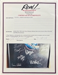 The Grateful Dead: Group Signed 16 x 20 1991-92 NYE Concert T-Shirt Pelon (7 Sigs)(Epperson/REAL)