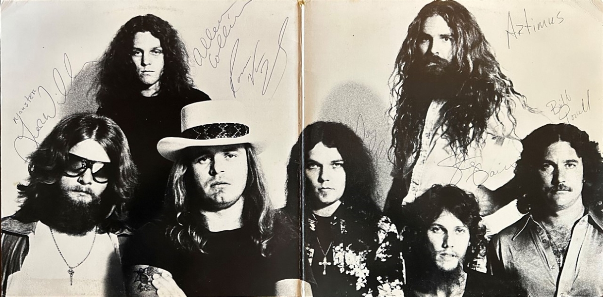 Lynyrd Skynyrd ULTRA RARE Complete Band Signed Street Survivors Record Album - Signed 3 Days Before The Band's Fateful Plane Crash (JSA & Epperson/REAL LOAs)