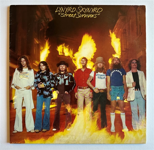 Lynyrd Skynyrd ULTRA RARE Complete Band Signed Street Survivors Record Album - Signed 3 Days Before The Band's Fateful Plane Crash (JSA & Epperson/REAL LOAs)