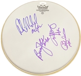 AC/DC Group Signed 10-Inch Remo Drumhead (4 Sigs)(JSA LOA)