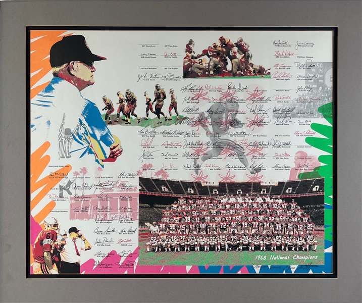 1968 Ohio State Football Team Signed Ltd. Ed Championship Lithograph (Third Party Guaranteed)