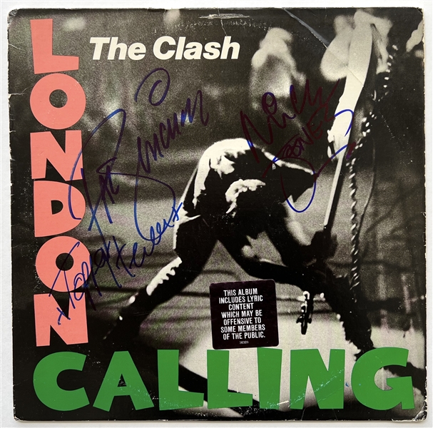 The Clash In-Person Group Signed “London Calling” Album Record (3 Sigs) (JSA Authentication)