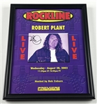 Led Zeppelin: Robert Plant Signed “Rockline” 10.5” x 13.5” Mini Poster (Roger Epperson/REAL LOA) 