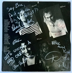 Van Halen RARE Debut Vintage Group Signed Album Inner Sleeve (4 Sigs) (Roger Epperson/REAL Authentication) 