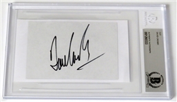Crosby, Stills, Nash, & Young Signed 3” x 5” Card Signature Set (Beckett/BAS Encapsulated & JSA LOA)