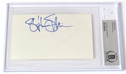Crosby, Stills, Nash, & Young Signed 3” x 5” Card Signature Set (Beckett/BAS Encapsulated & JSA LOA)
