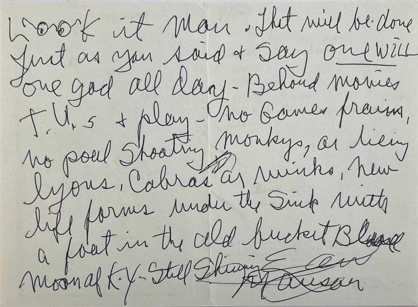 Charles Manson Handwritten and Signed Greeting Card (JSA LOA)