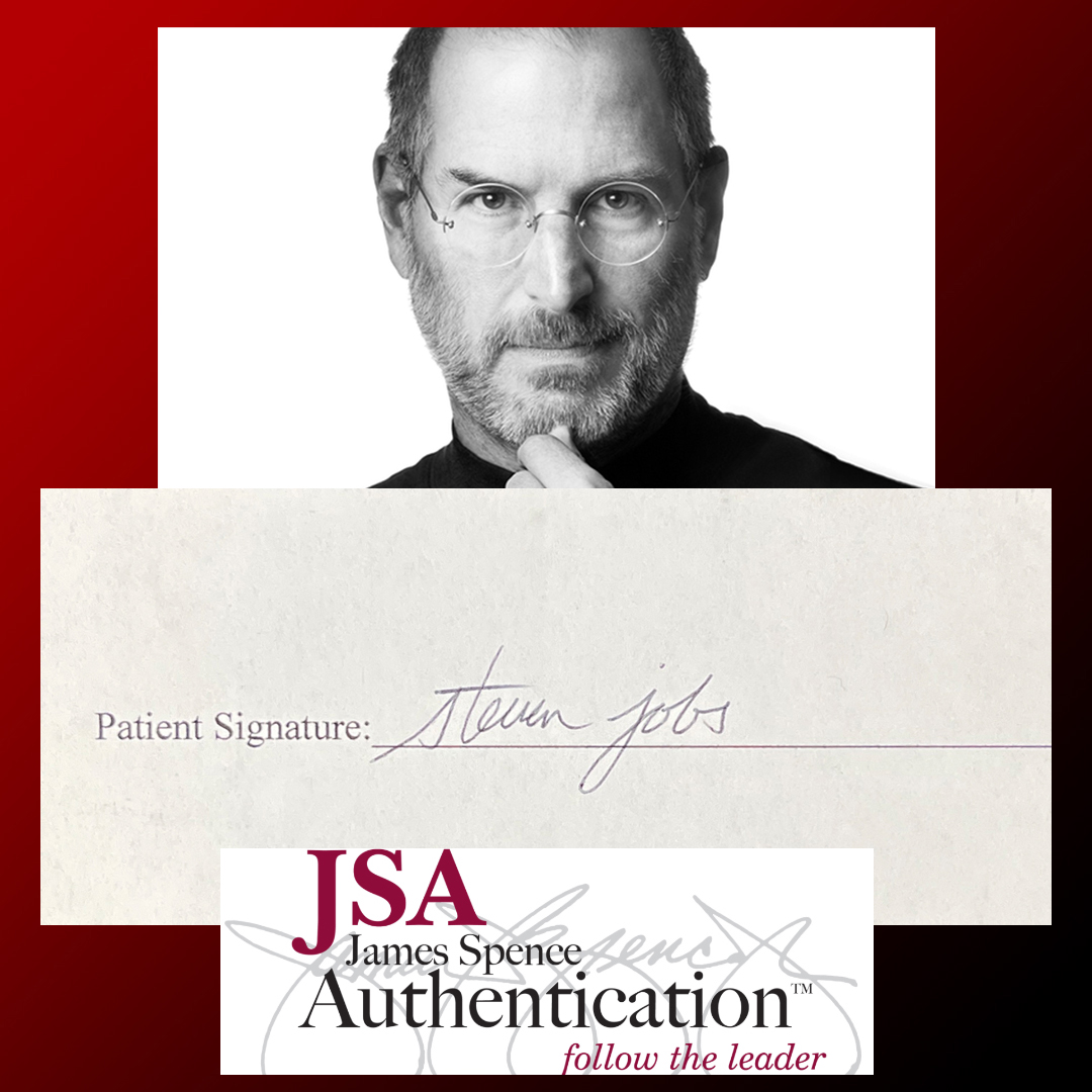 Lot Detail - Steve Jobs ULTRA RARE Signed Medical Document Segment ...
