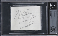 Michael Jordan Early Handwritten & Signed Sheet with Home Address & Phone Number! (Beckett/BAS Encapsulated)