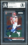 Baker Mayfield Signed 2018 Panini Prizm #201 Rookie Card (Beckett/BAS Encapsulated)