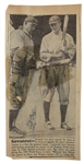 Baseball Immortals: Ty Cobb & Honus Wagner Dual Signed 4.5" x 9" Newspaper Photograph (JSA LOA)