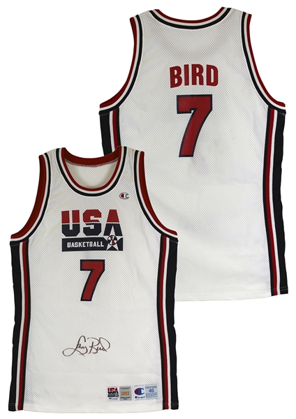 Larry Bird Signed & Game Used 1992 Dream Team Olympic Basketball Uniform (Beckett/BAS & Sports Investors Authentication/SIA)