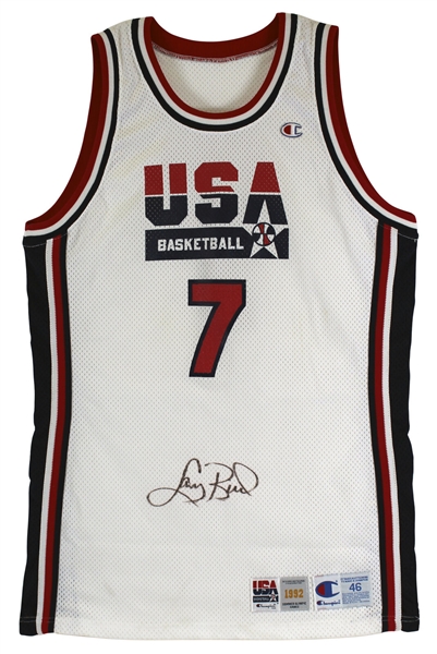 Larry Bird Signed & Game Used 1992 Dream Team Olympic Basketball Uniform (Beckett/BAS & Sports Investors Authentication/SIA)