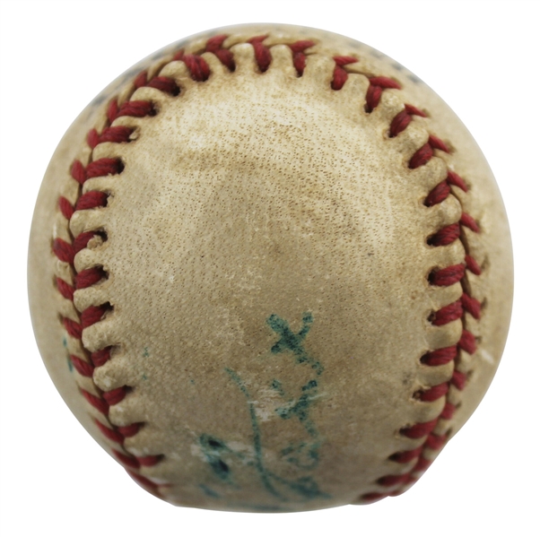 Jimmie Foxx Single Signed Jimmy Foxx Restaurant Mini Baseball (JSA LOA)