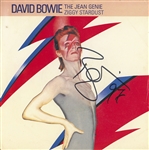 David Bowie Signed 1997 7" Single Record Album “The Jean Genie” (Andy Peters Bowie Expert) 
