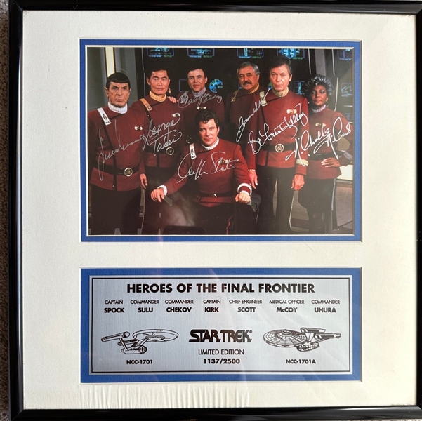 Star Trek (Original Series) Cast Signed Limited Edition 8" x 10" Photo Display (Third Party Guaranteed)