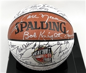 NBA Hall of Fame Extensively Signed Basketball (26 Sigs) (PSA Authentication) 