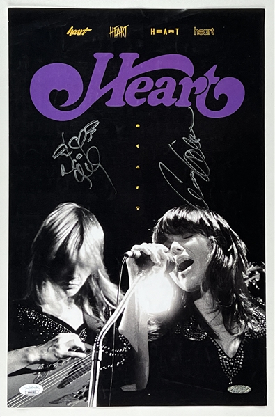 Heart Dual-Signed Mini Poster (2 Sigs) (JSA Sticker) 