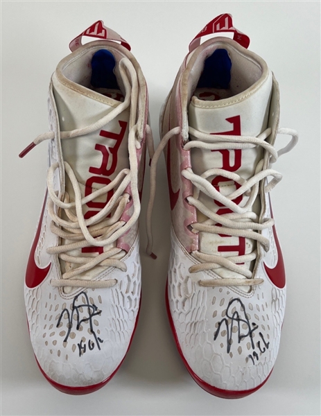 Mike Trout Autographed 2019 MVP Season Game Used Cleats - Both